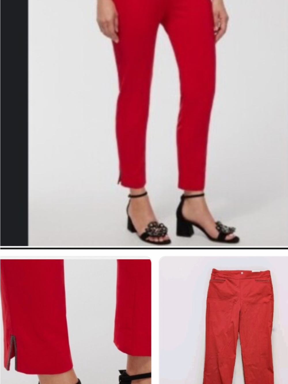 Chico's Red Ankle Crop Pants 2.5  brand new